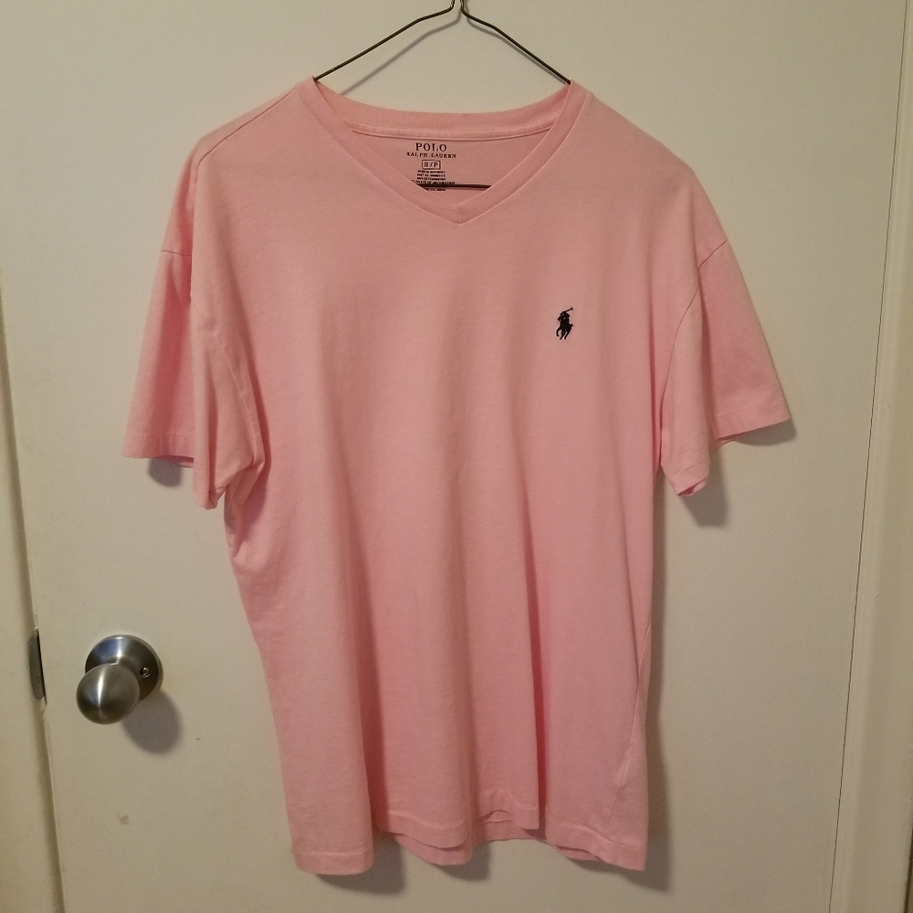 Polo Ralph Lauren Pink V Neck T shirt